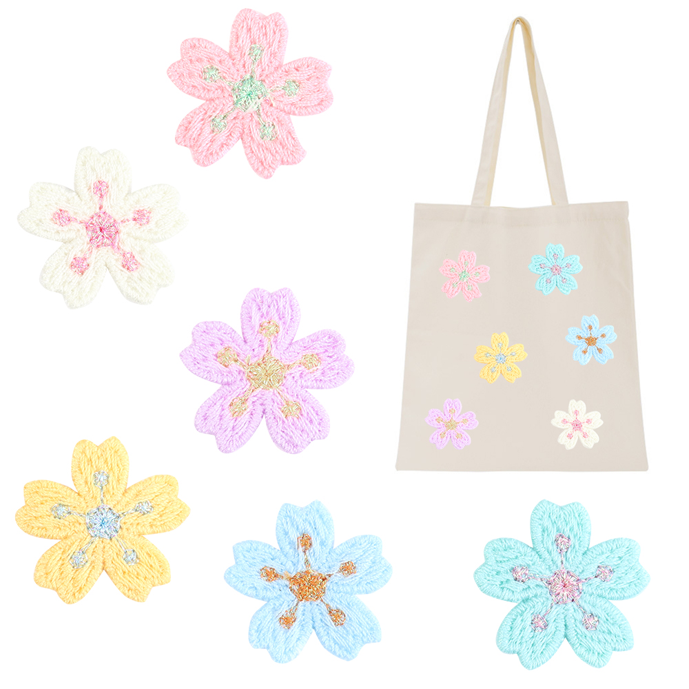 20 ピース/ロットカラフルな 2.4 センチメートル刺繍花 - Sewing Tas のレビューと価格