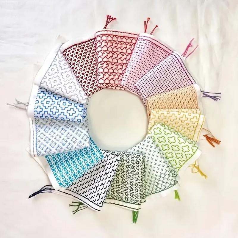 9/32個入り糸と針デニム生地手刺繍キット縫製用品水溶性刺し - Sewing Kit のレビューと価格
